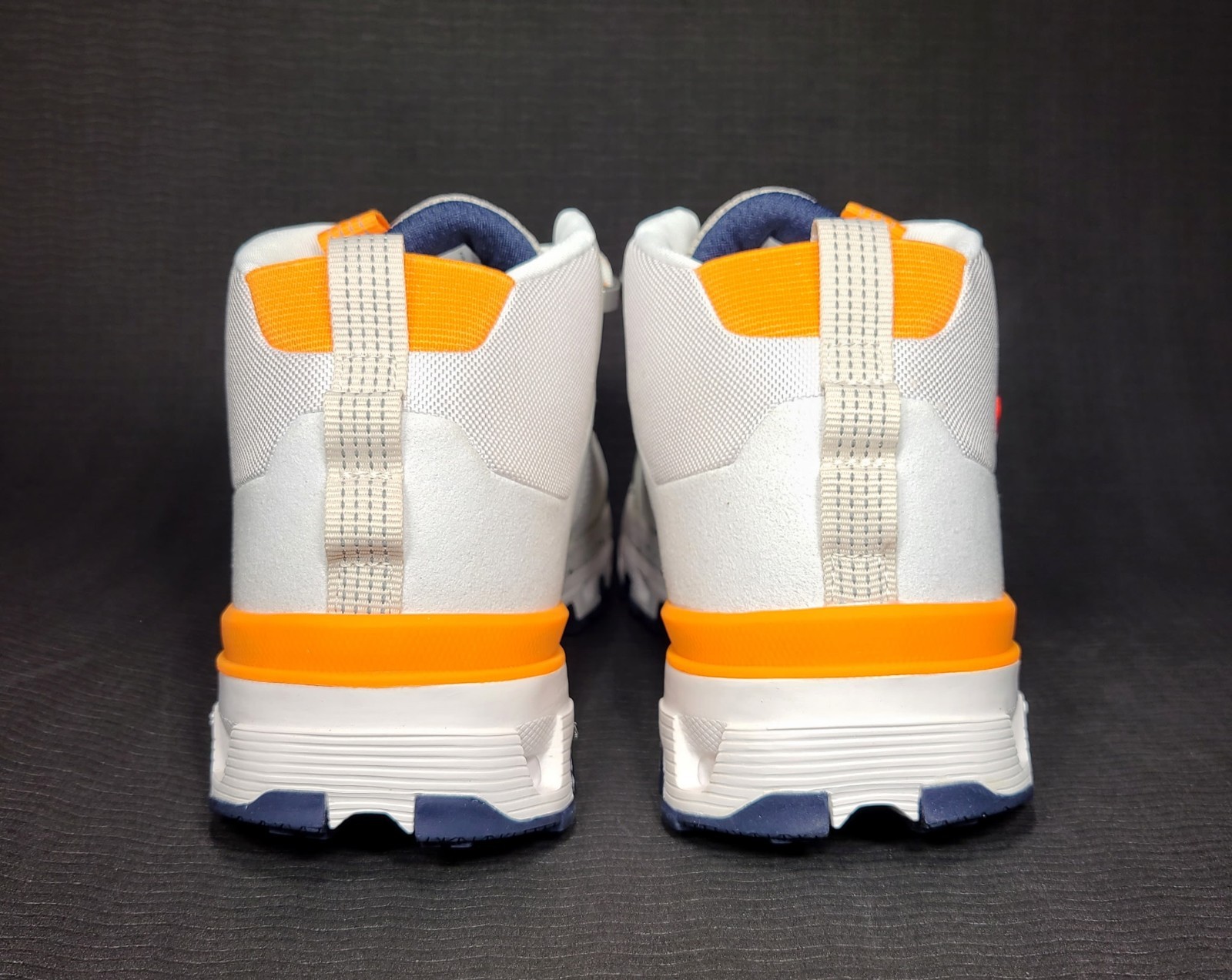 On Cloudtrax Mid Waterproof Frost White Orange Hiking Shoes Women’s US 5 EU 36