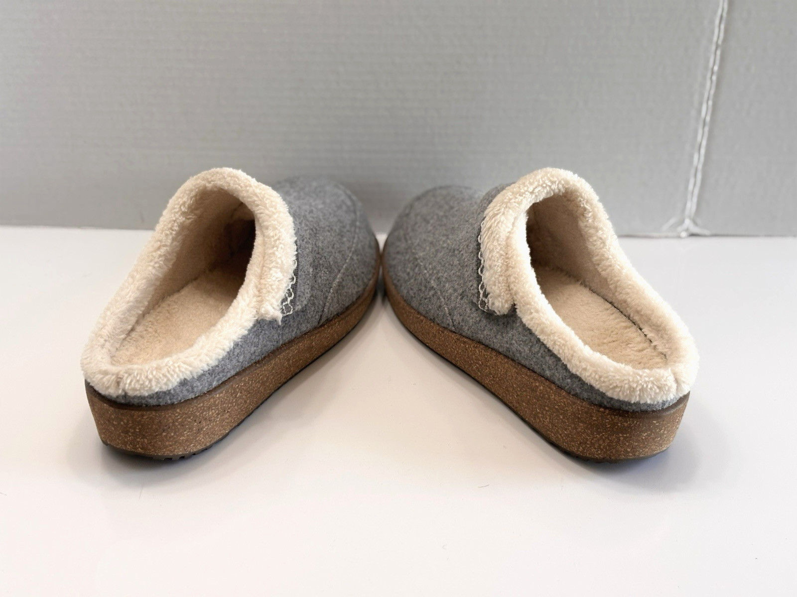 OrthoFeet Clara Orthopedic Adjustable Mule Women’s 9.5 Wide Grey Wedge Slippers