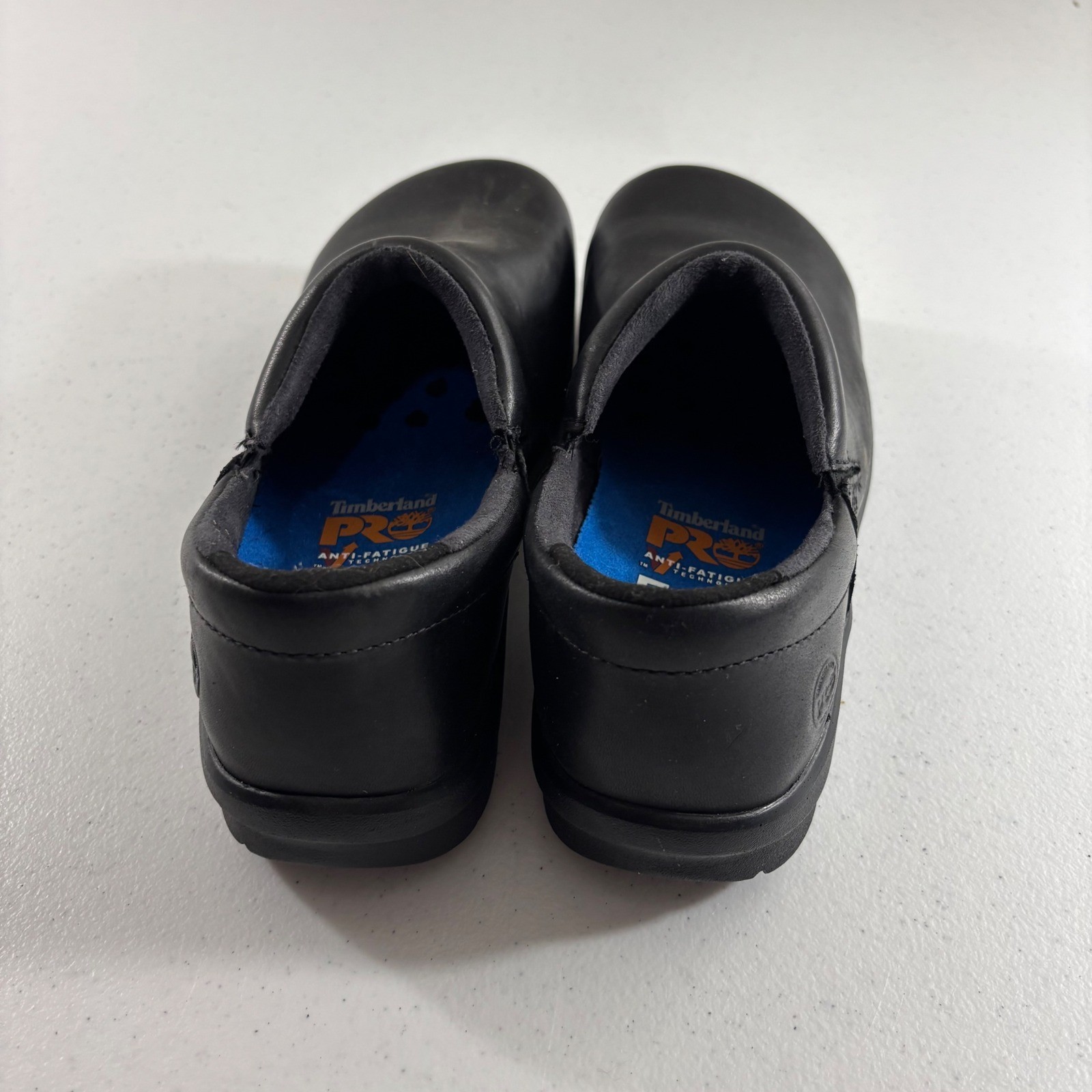 Timberland PRO Renova Professional Black Leather ESD Slip On Clogs Womens 8.5 M