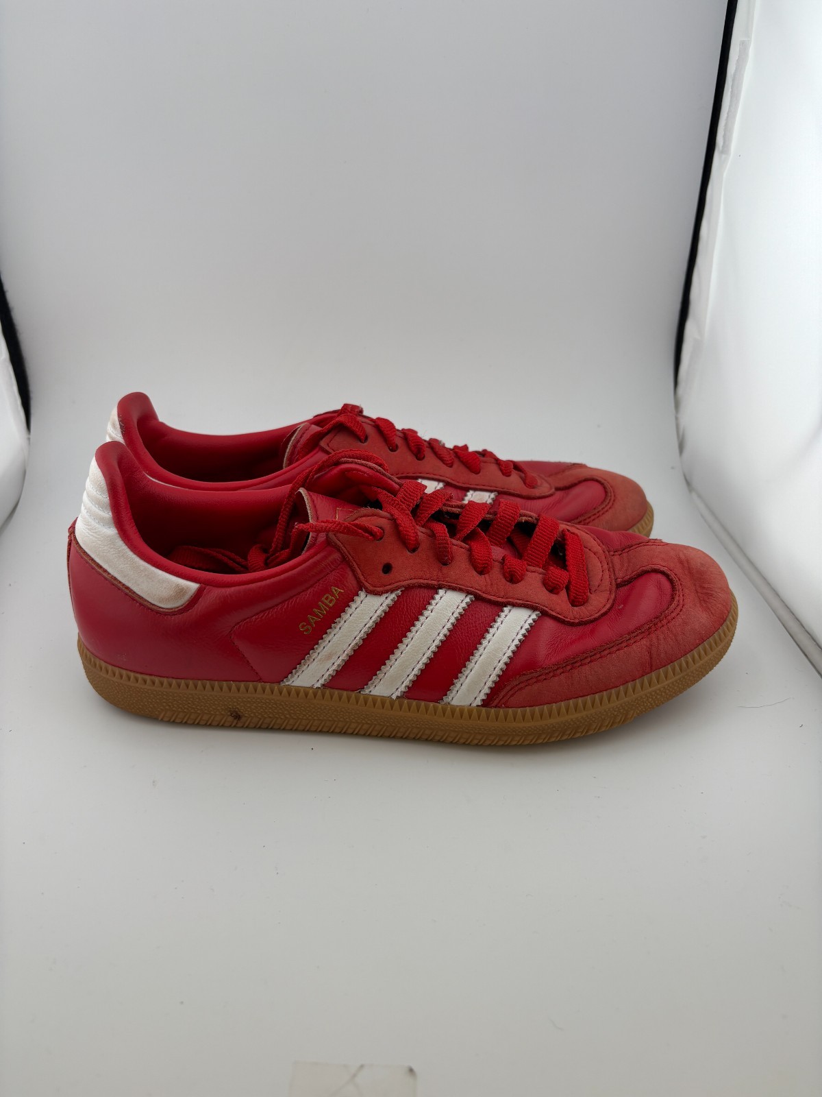 WORN adidas Samba OG Better Scarlet IE6524 Size 6.5w NO BOX