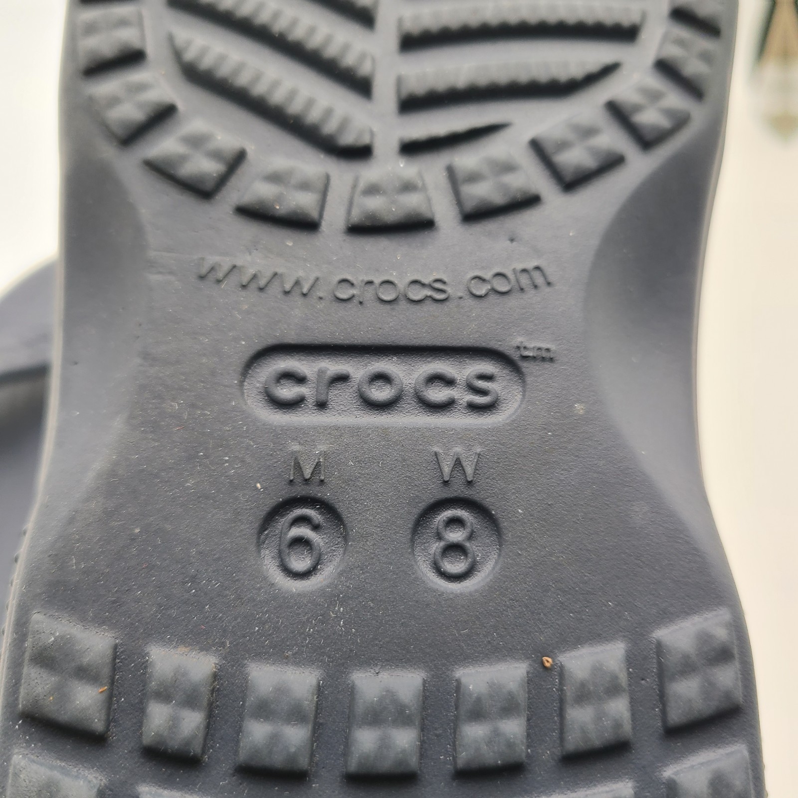B8 Crocs Baya II Flip Flops Womens 8 Navy Water Beach Sandals