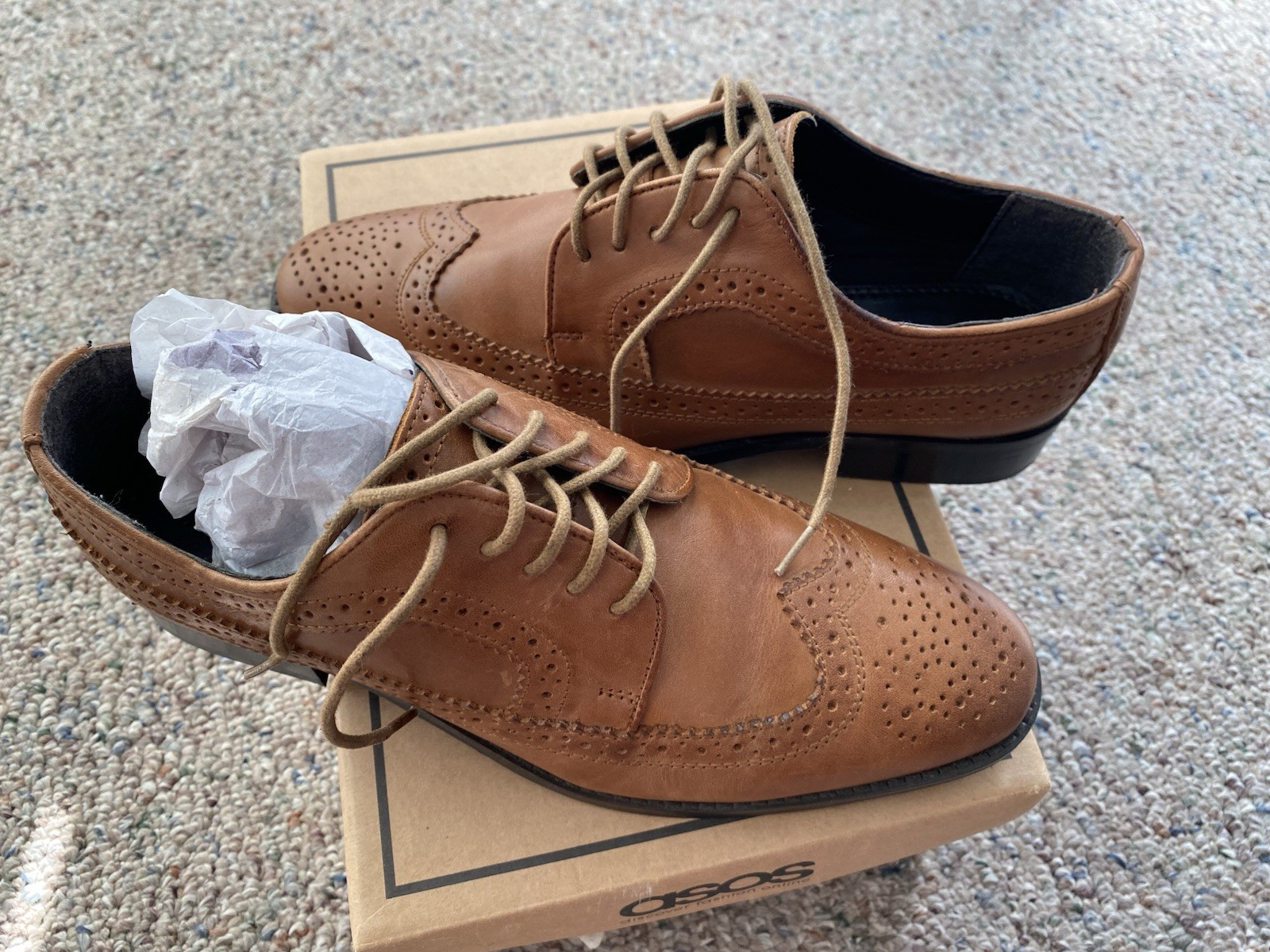 ASOS DESIGN Mai Tai Leather Brogues Size 7 – Used Once