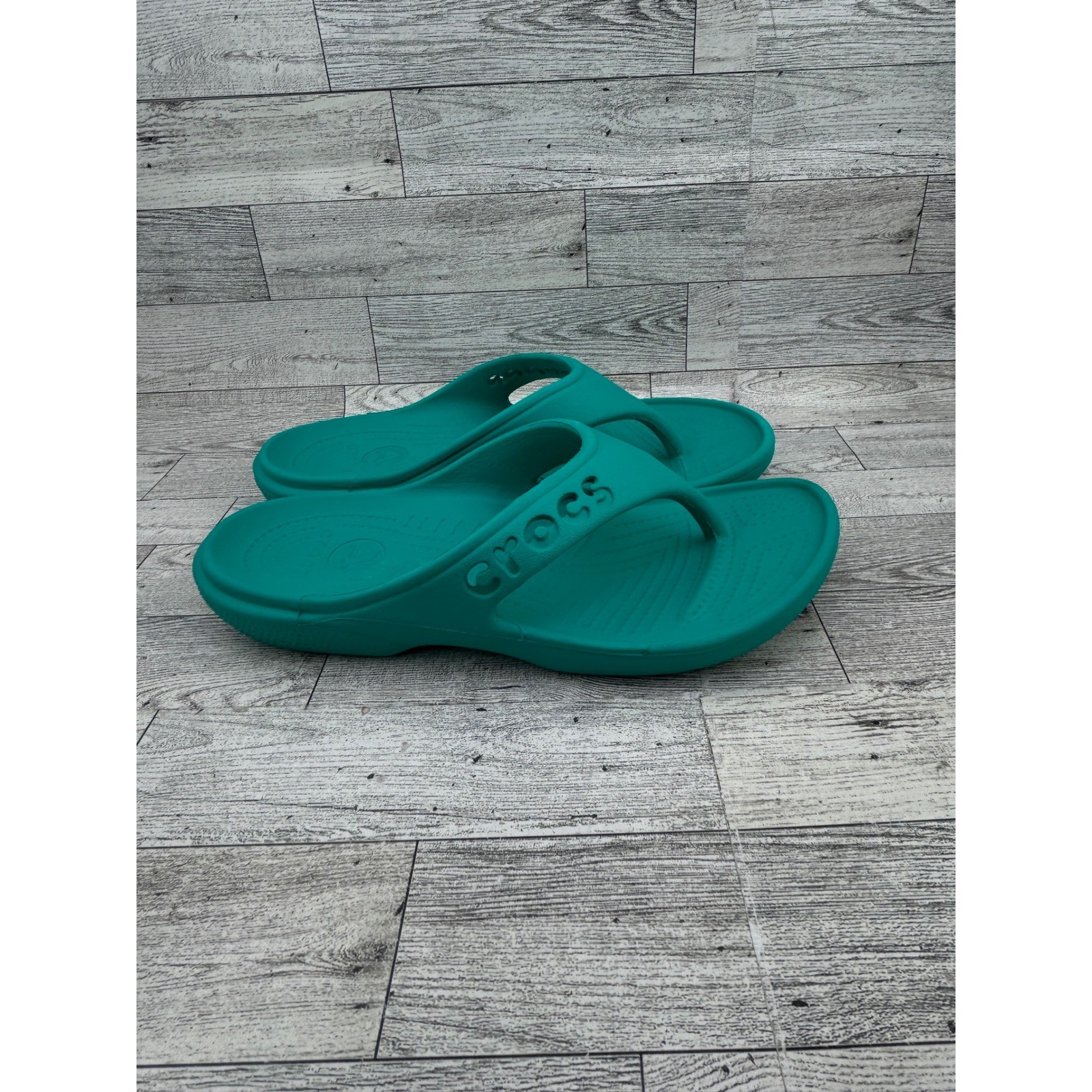 Crocs Athens Flip Flop Sandals Teal Green Mens 6 Womens 8 11999 Croslite Thong