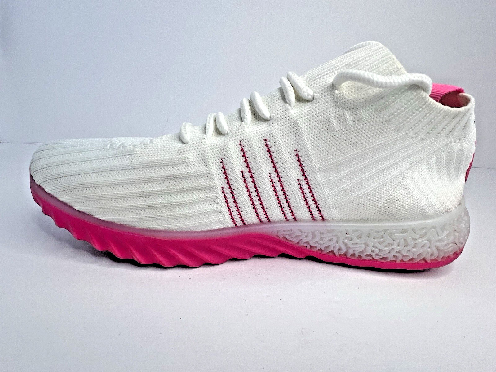 Danskin Positive Sneakers Light Knit Shoes White/Hot Pink Vegan Womens Size 9