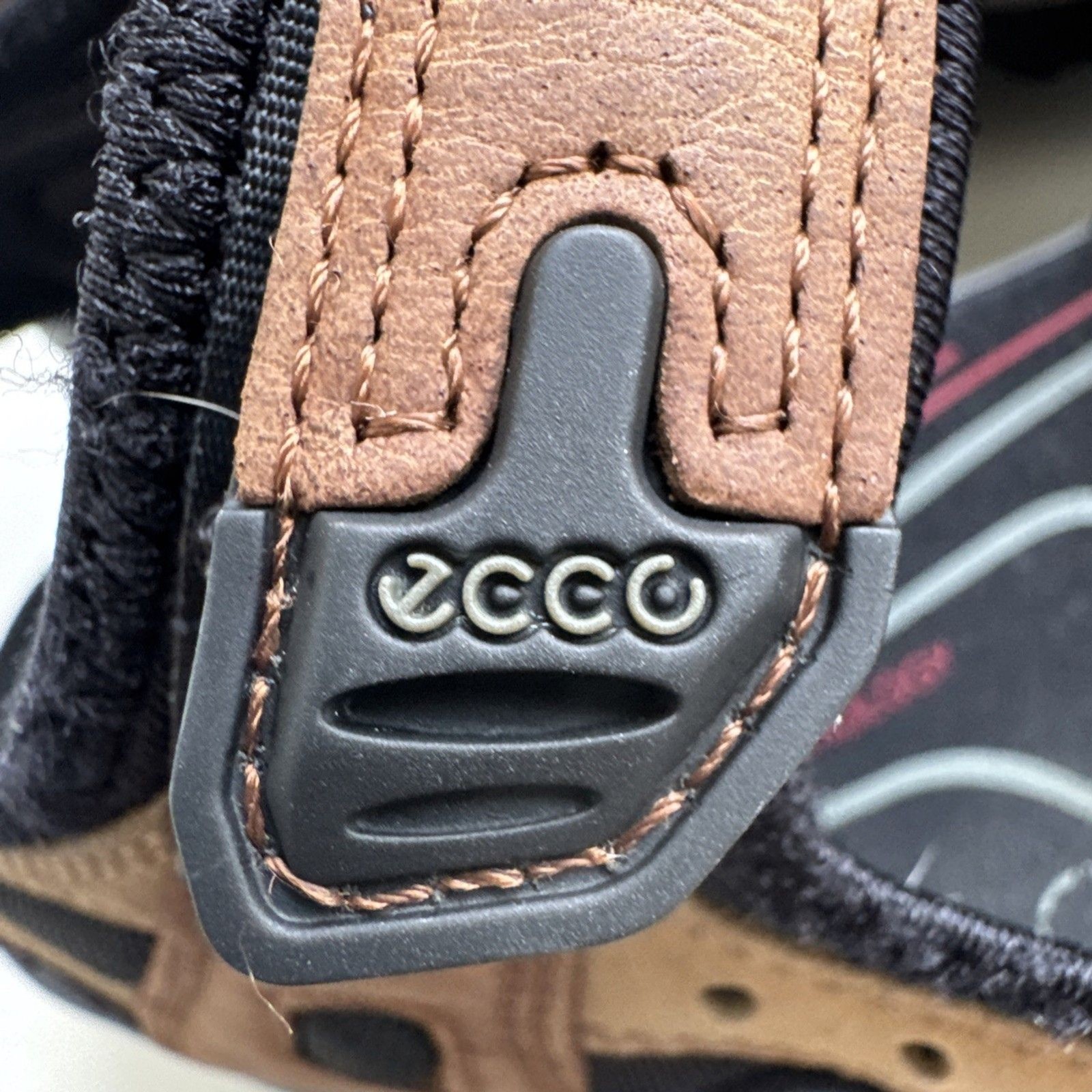ECCO Yucatan Offroad Sandals Womens 9.5 Brown Black Hiking Walking Shoes