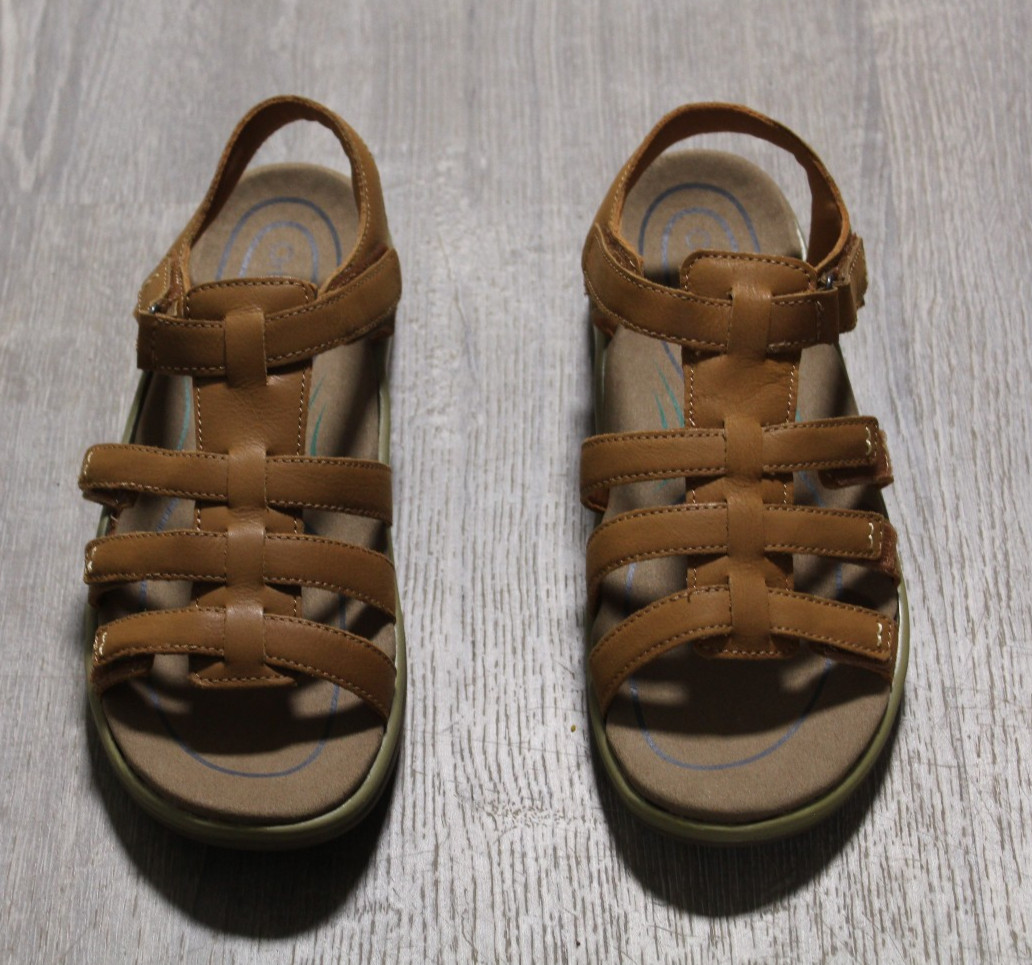 Orthofeet Women’s Sandals adjustable, camel, size 7.5, mint condition