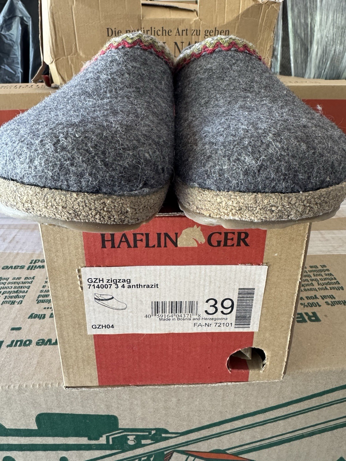 Haflinger GZH ZigZag Women’s US Size 39 Brand New w/Defects (see Description)