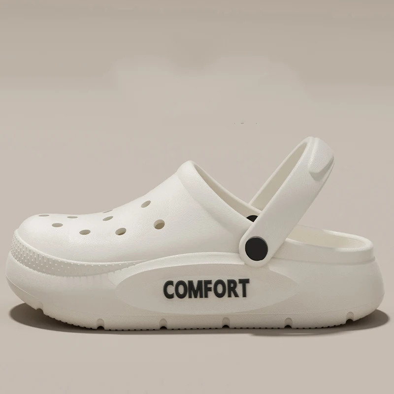 Women’s Men’s Slippers Summer Anti-slip Couple Hollow Covered Toe Indoor Outdoor