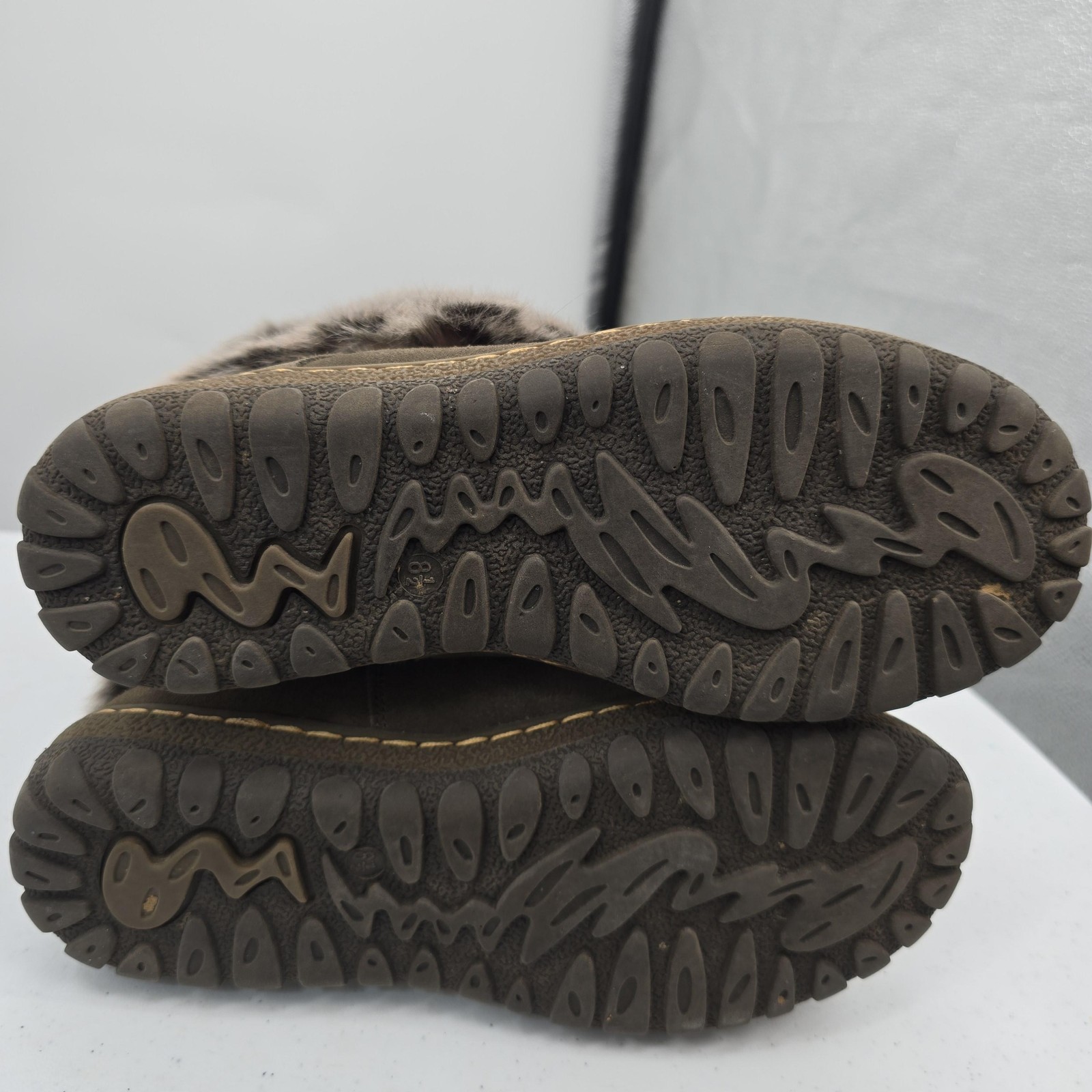 Wanderlust Snow Boots Womens 8.5 Brown Faux Fur Mid Calf Winter Warm Cozy Nordic