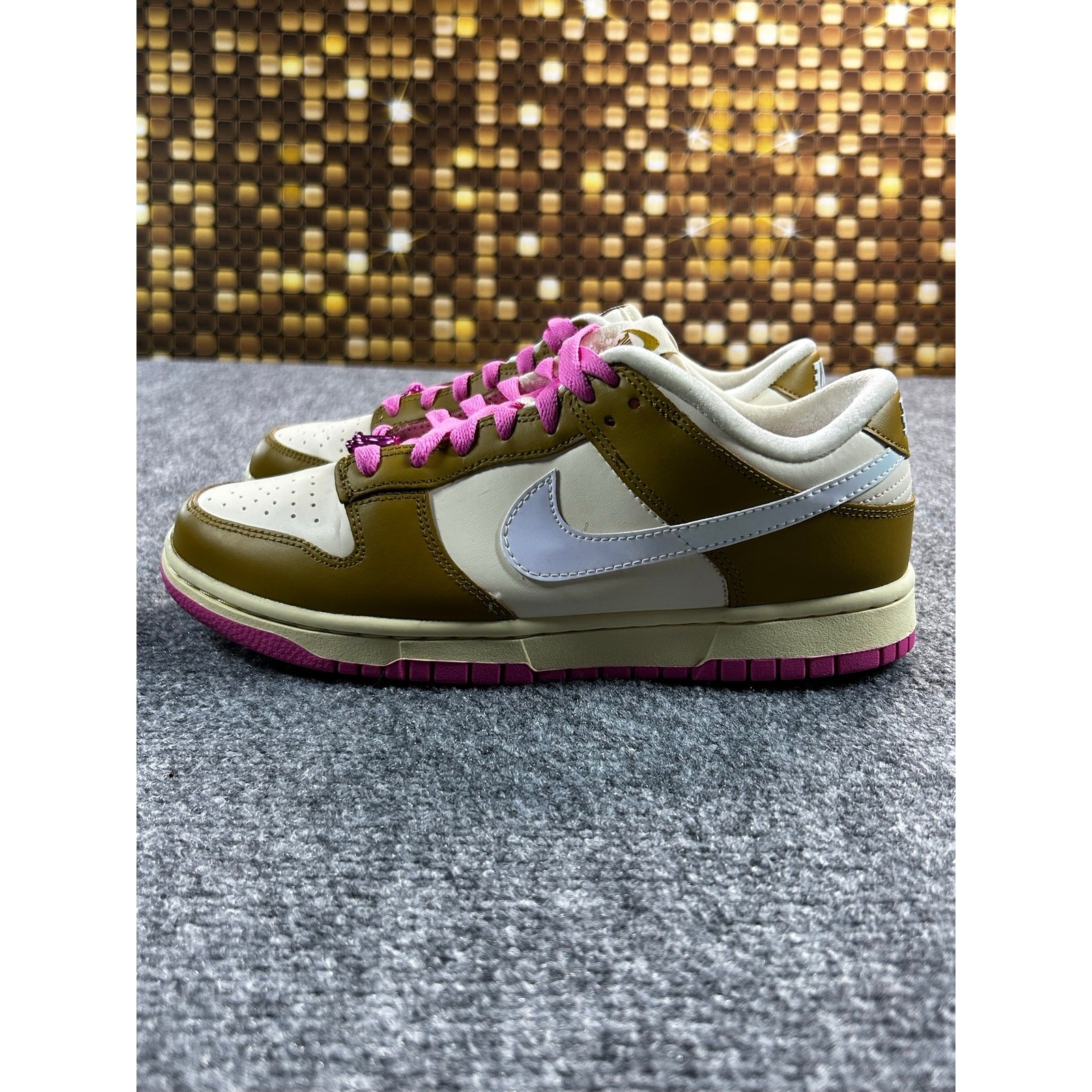 Nike Dunk Low SE Just Do It Bronzine Pink Women 8.5 Men 7 FD8683-700 Box