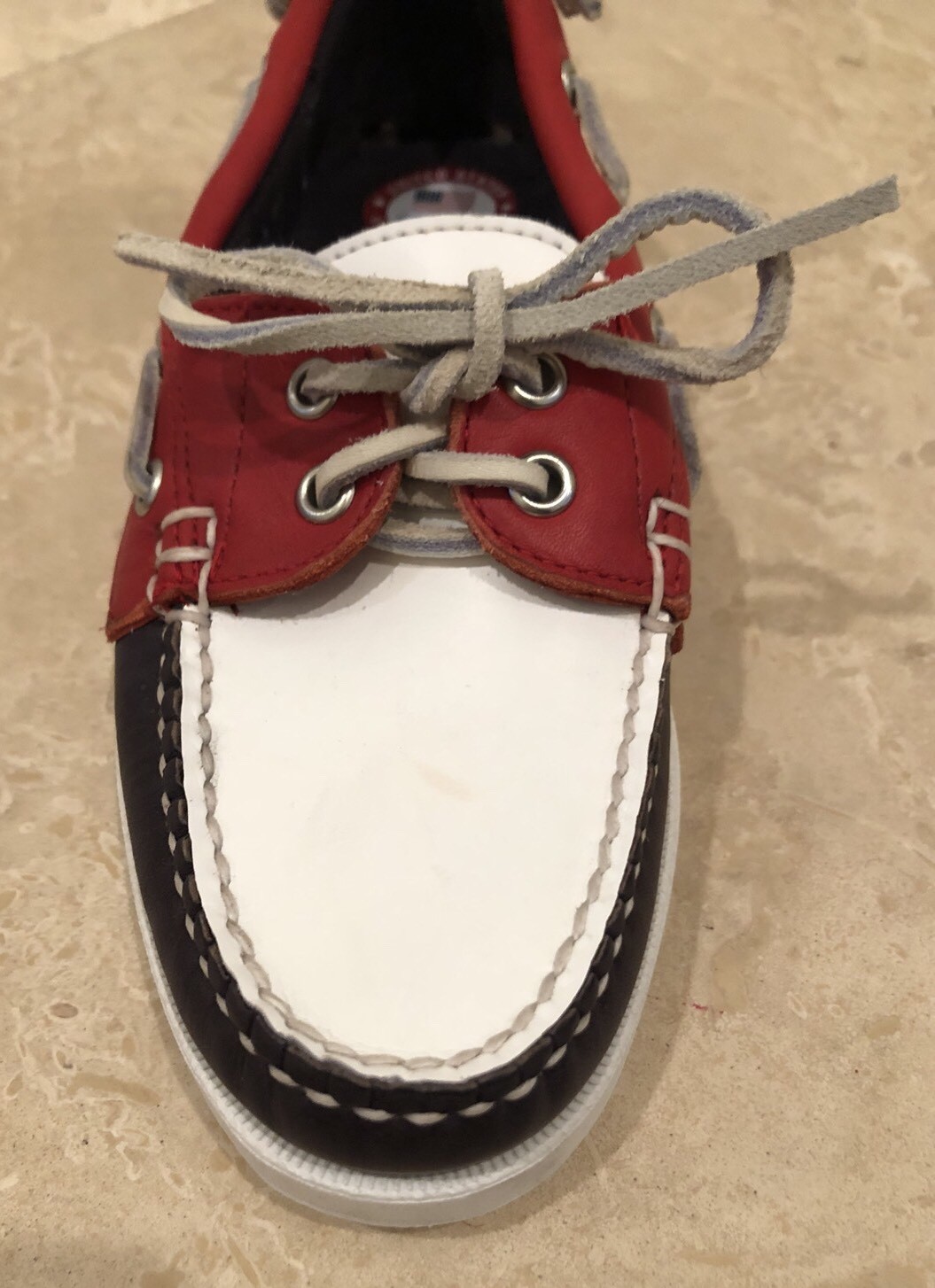 RALPH LAUREN United States Olympic Team Nautical Deck Shoes Made In USA 5B RARE!