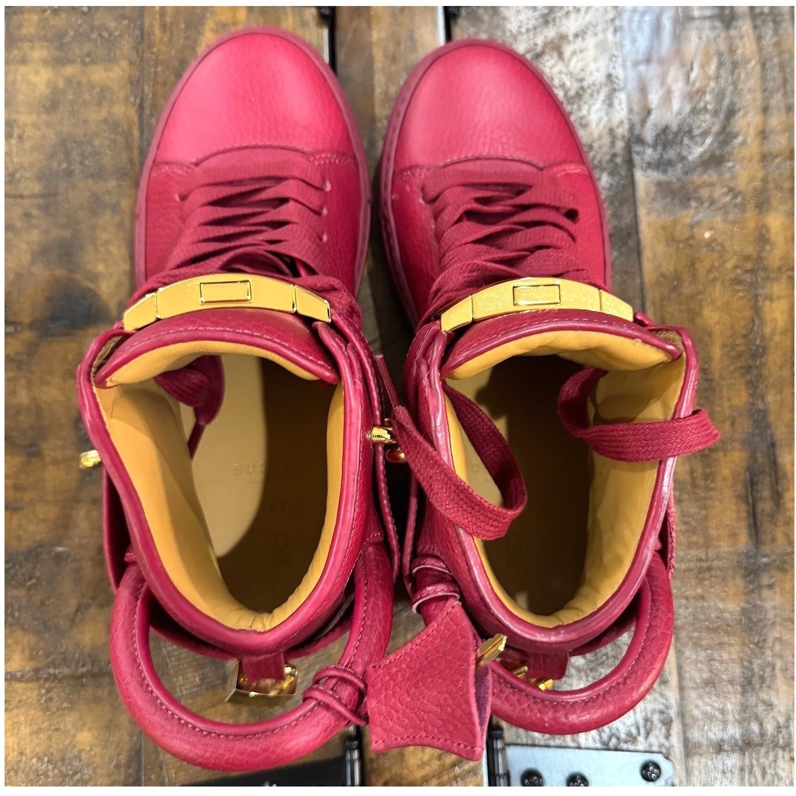 Buscemi 100MM High Top Luxury Leather Sneakers Women’s EU 36/US 5.5 w/Gold Key I