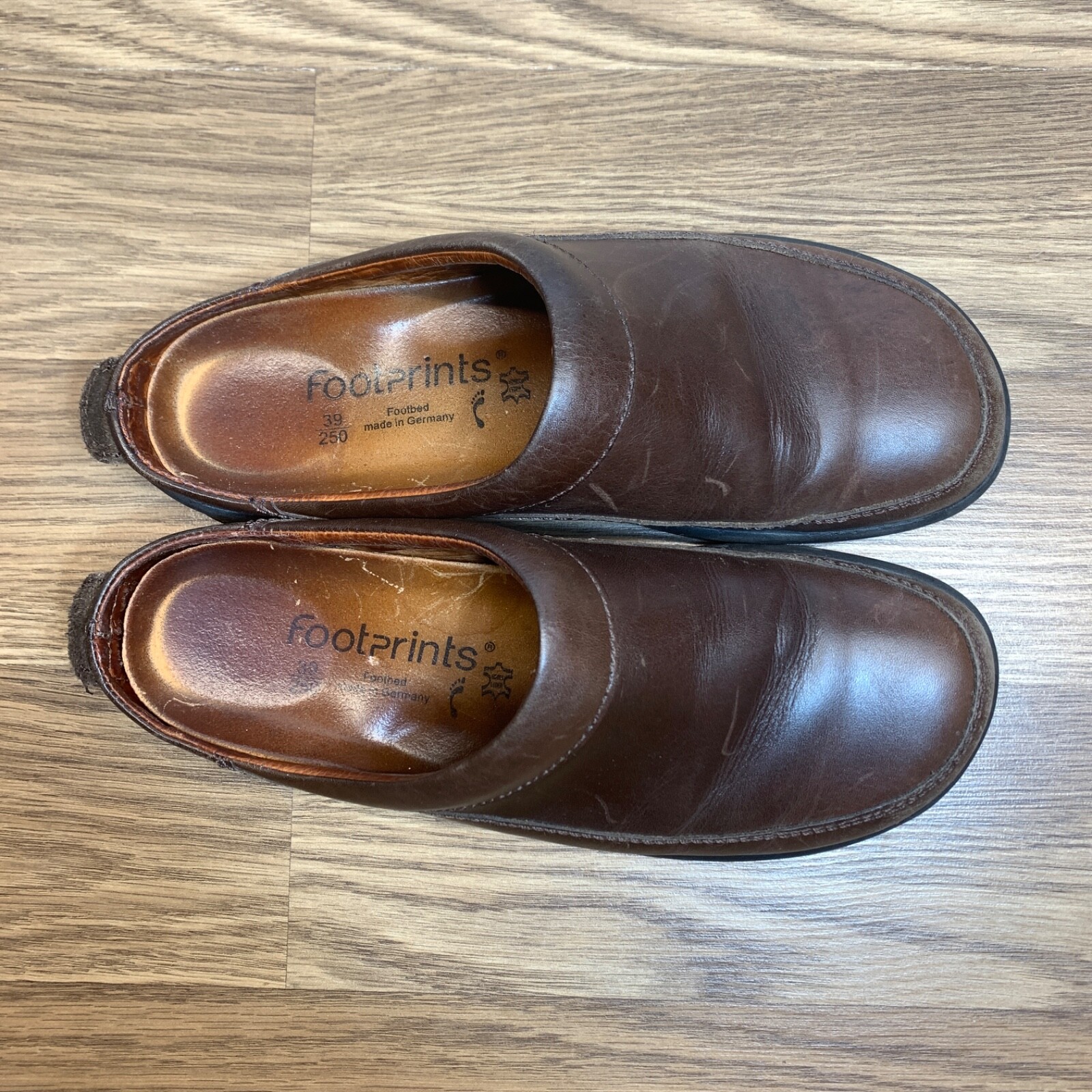 FOOTPRINTS Brown Leather Ashby Slip On Mules Shoes Women’s US 8 EU 39 Narrow
