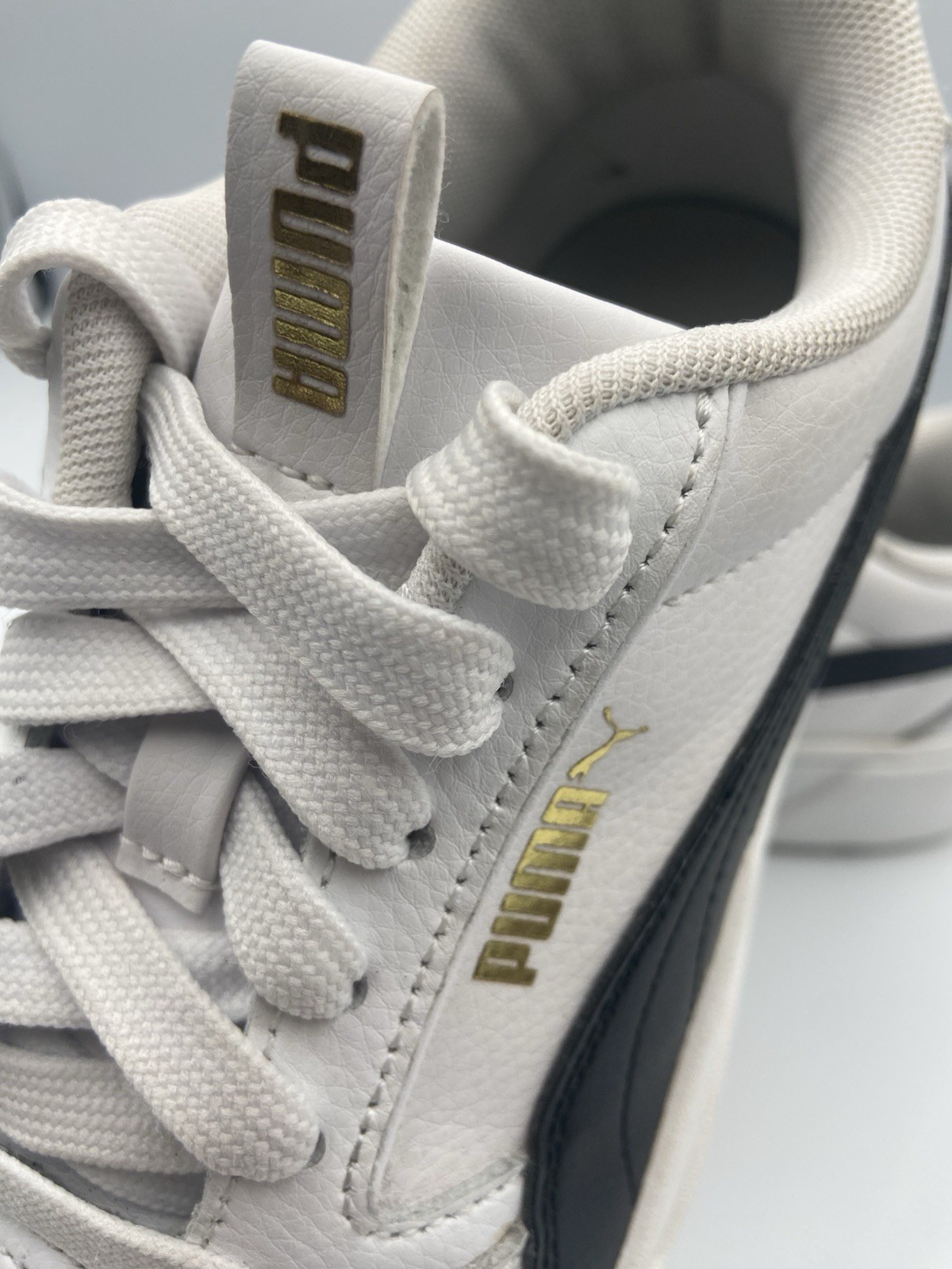 Puma Karmen Rebelle Women’s White/Black/Gold Platform Sneakers US 7 – 387212-02