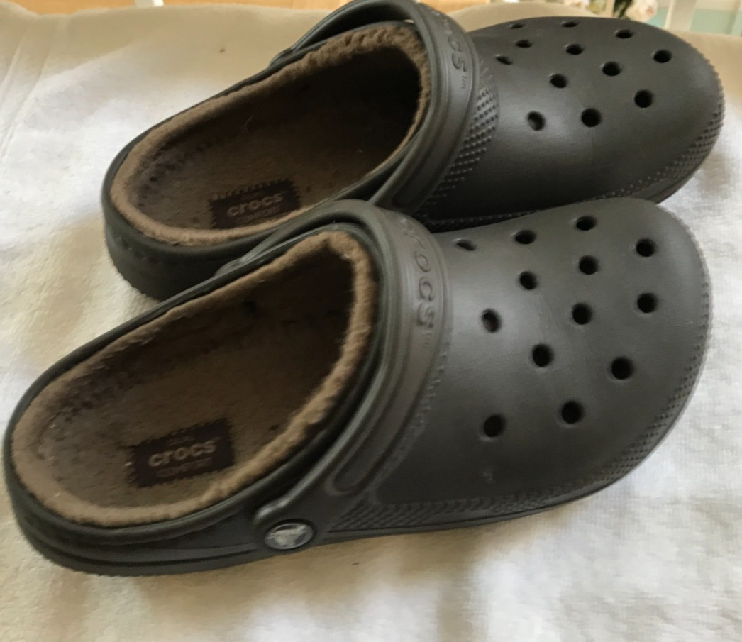 Crocs Lined Mules Brown Womens Size 7 Mens Size 5