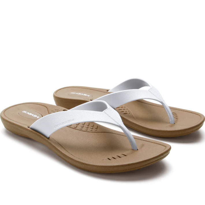 NEW Okabashi Breeze Women’s Flip Flops Toffee Black Comfort Arch Support Sandals