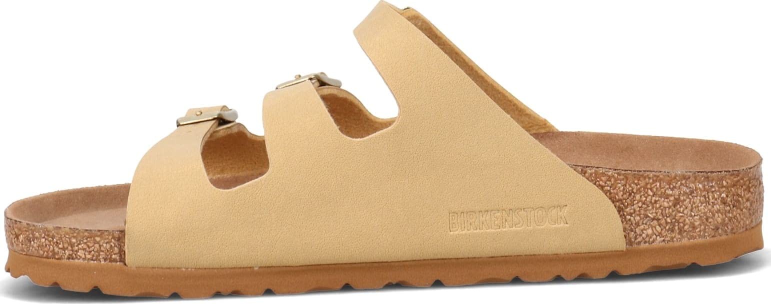 Sz 37 Medium Birkenstock Florida Fresh Vegan Birkibuc Latte Cream Sandals