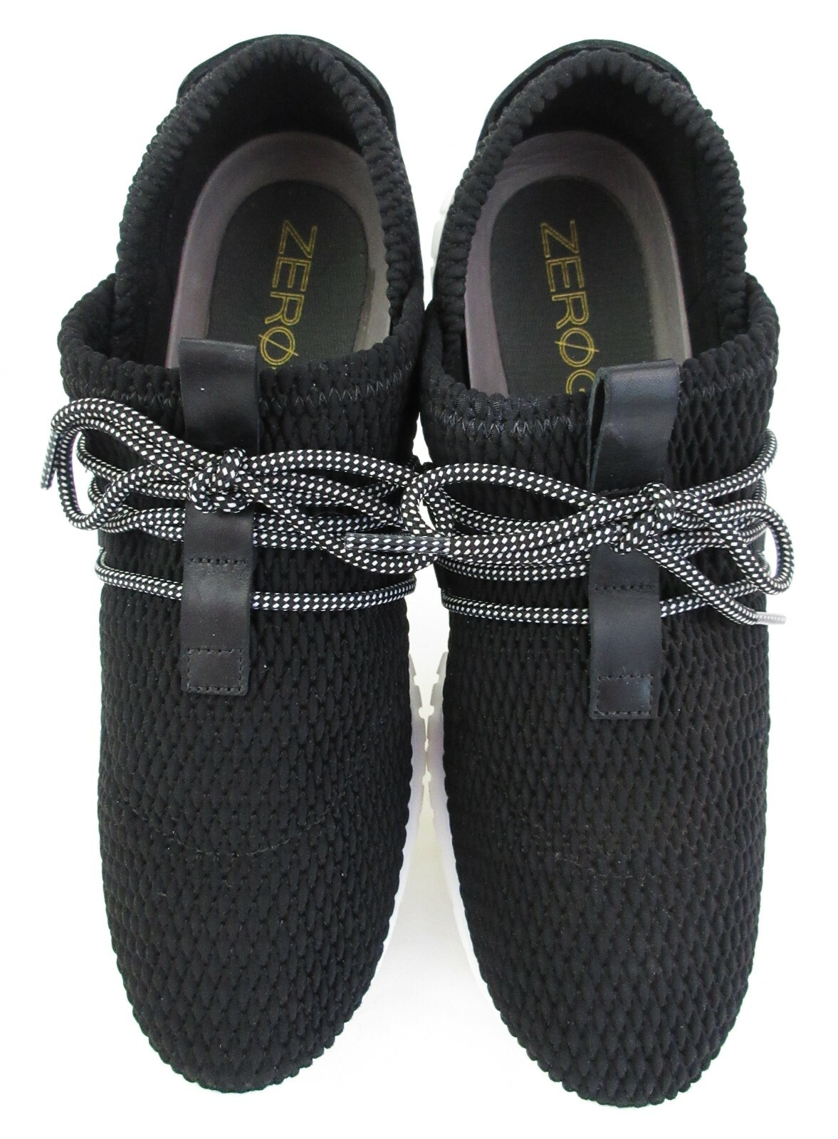 Cole Haan ZeroGrand Quilted Casual Sneakers Black Stretch Textile/Leather Sz 8