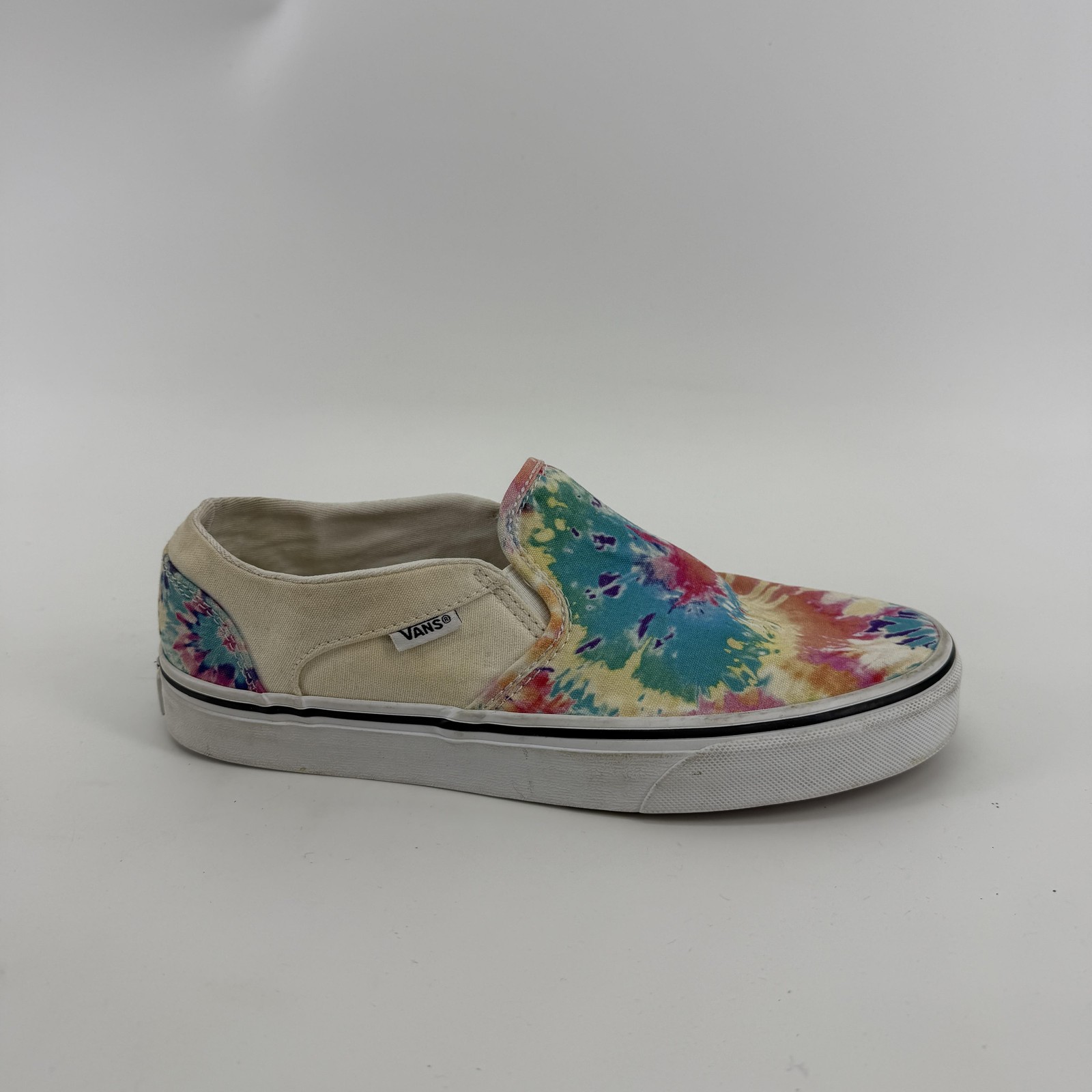 Vans Shoes Womens Size 8.5 Multicolor Tie Dye Slip On Retro Boho Hippie Eclectic