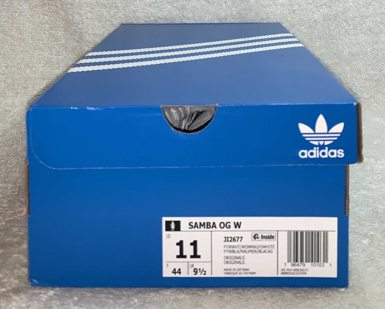 ADIDAS ORIGINALS SAMBA OG W CASUAL SNEAKERS WOMENS SZ 11 WHITE MAUVE JI2677 NIB