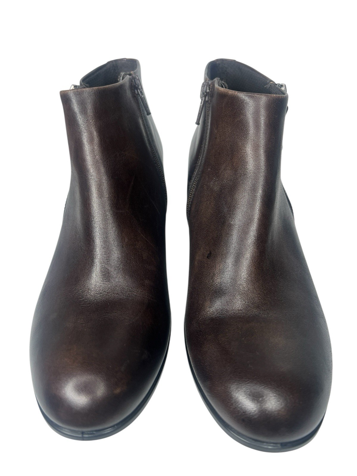 ECCO SHAPE M35 Zip Cocoa Brown Leather Ankle Boot Women’s Sz EU41/US10-10.5