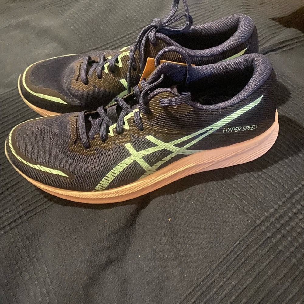 Asics Navy and Mint Athletic Shoes