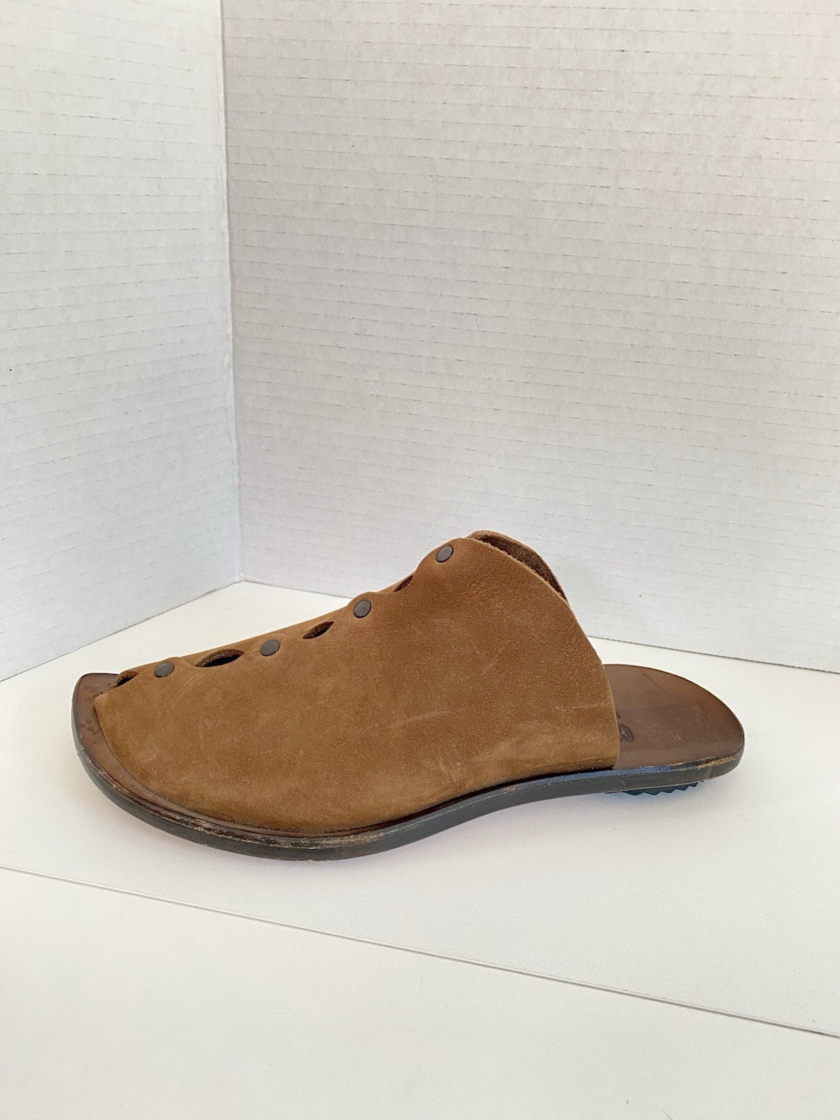 Cydwoq Salt Slides Shoes Mules Women’s 36 US 6 Brown Leather Sandals Made In USA