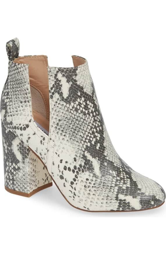 Steve Madden Faux Snakeskin Ankle Boots 3.25″ Heels Women’s Size 6.5M