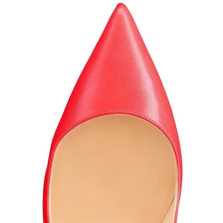 FSJ Coral Red Office Heels Pointed Toe Stilettos Pumps for Women – Free SHIPPING