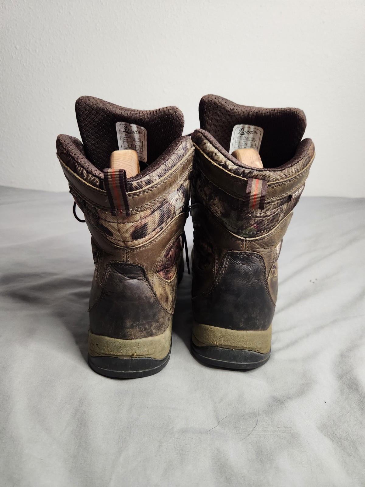 Danner High Ground 8″ Mossy Oak Camo Gore-Tex Boots Womens Sz 10 EE Hunting EUC
