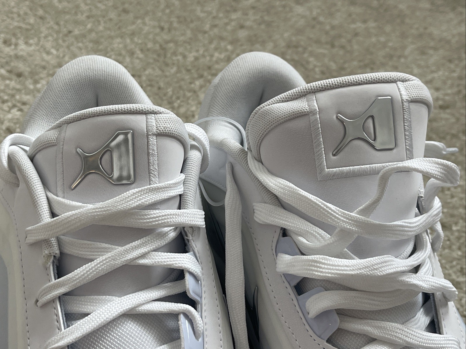 Size 14 Nike A’One OG Pearl White Basketball Shoes Sneakers FZ 8605-100