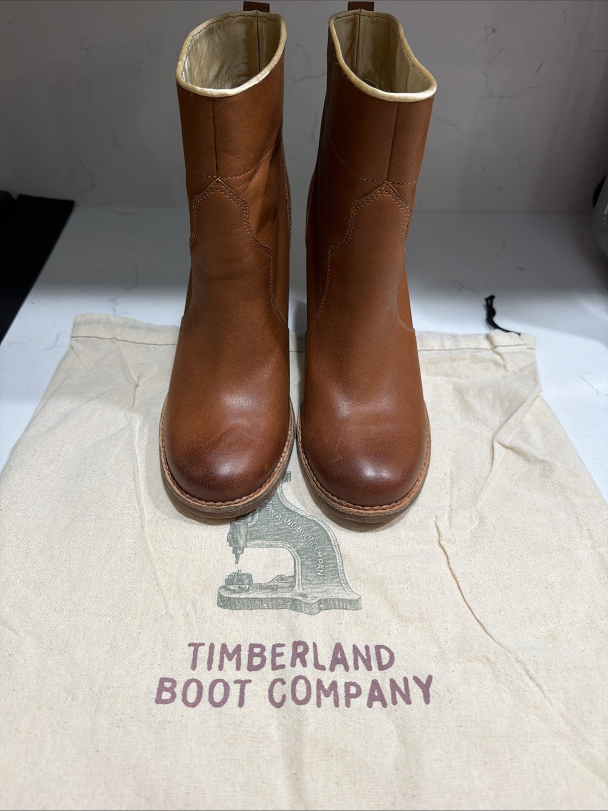TIMBERLAND BOOT COMPANY MARGE SHORT PULL ON BOOT «TAN» WOMEN’S US 7 New W/Bag