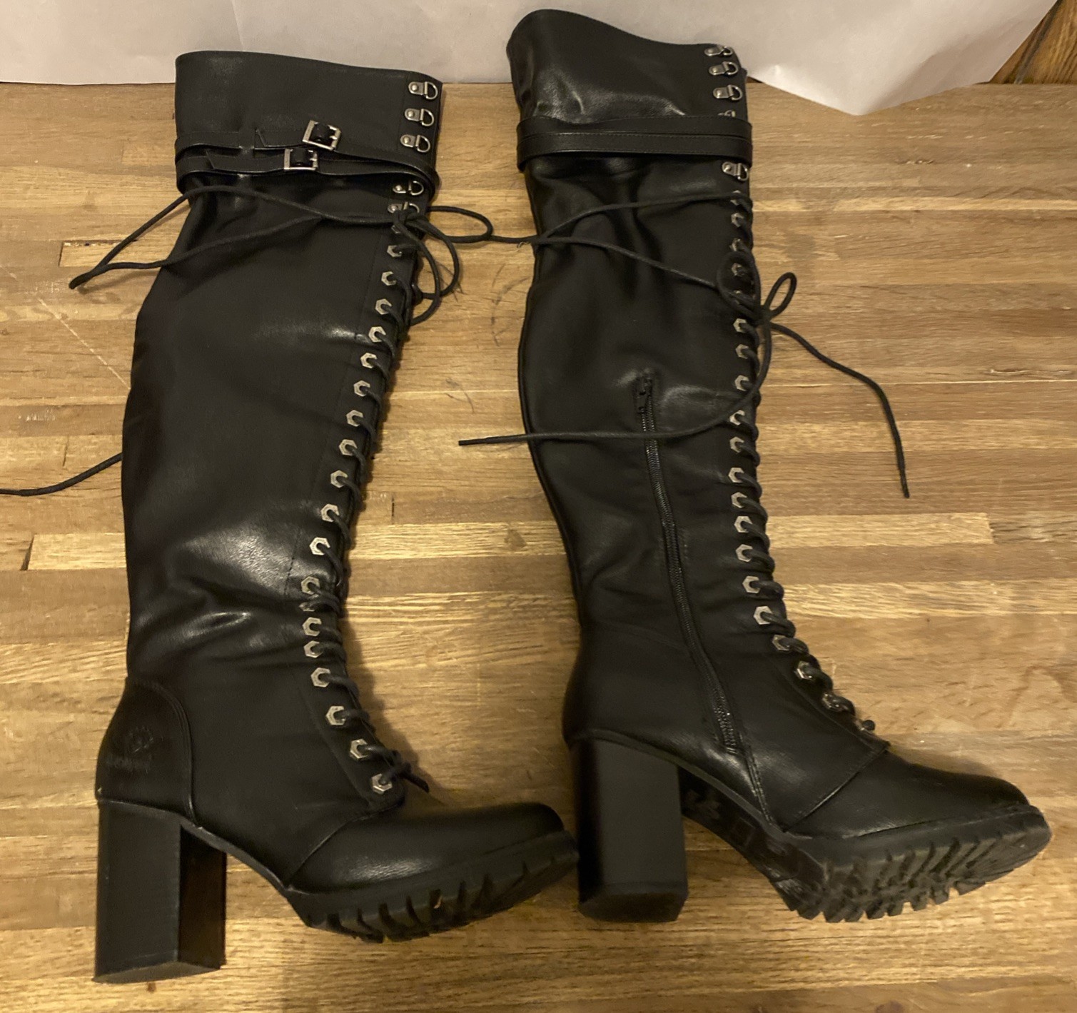 Dream Apparel Punk/ Gothic/ Combat/ Biker Women’s Boots Sz. 9 DA-BTL7003 Y2K