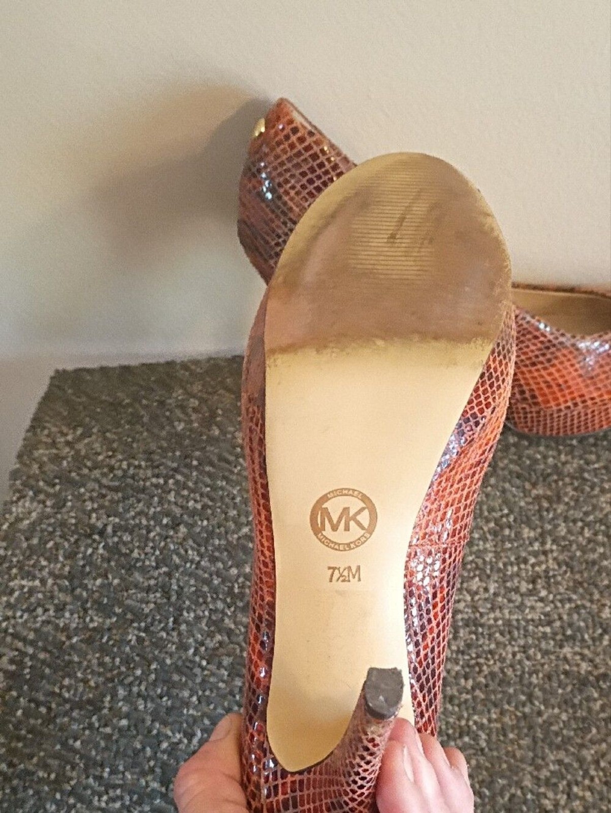 Michael Kors Coral-Pattern Snake Embossed Pumps