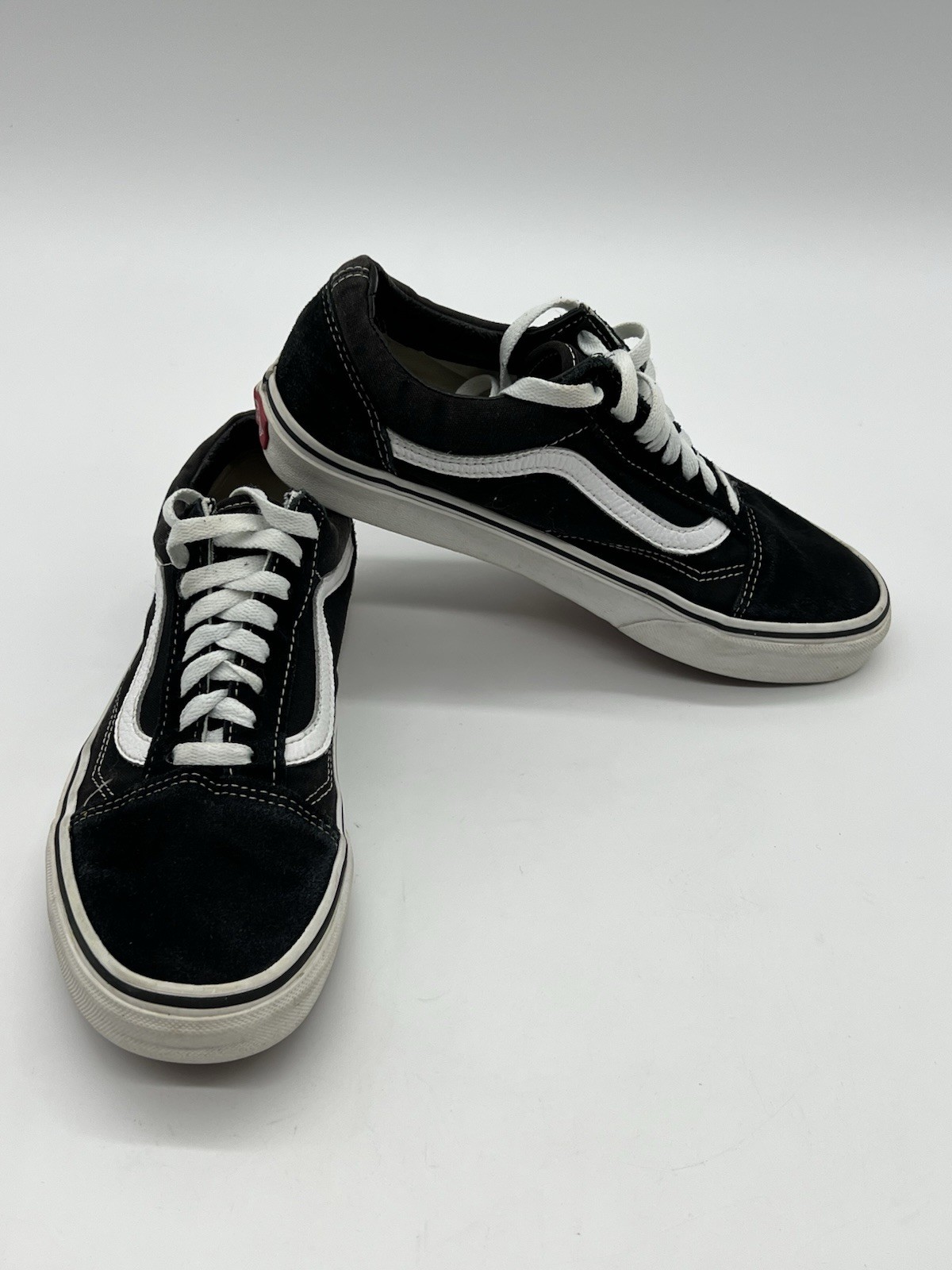 Vans Ward Women 8.5 Men 7 Black Suede Low Top Canvas Athletic Skateboard Sneaker