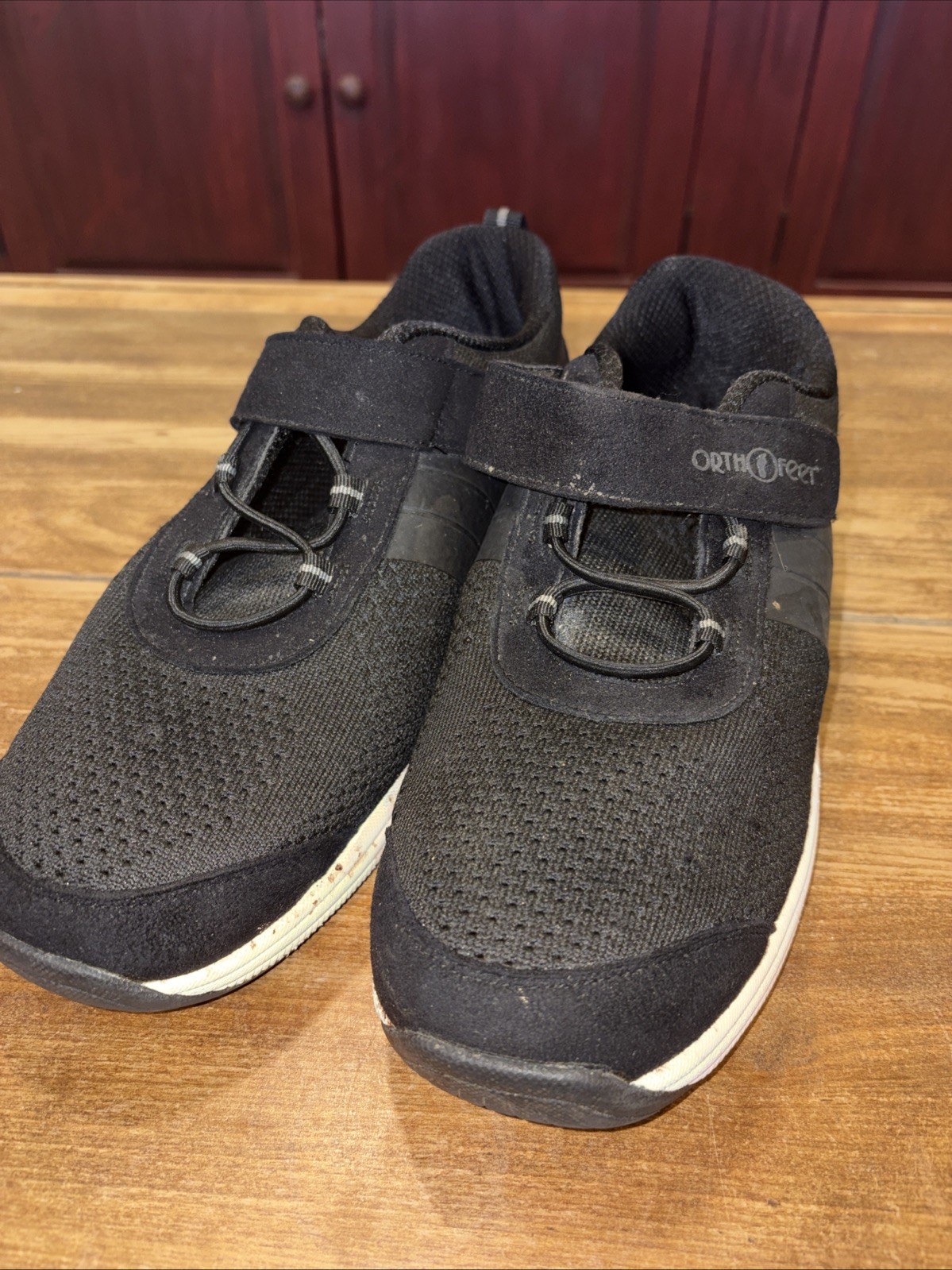 Orthofeet BioFit Joelle Stretch Knit Sneakers Mens Size 11 4E Black Shoes 831
