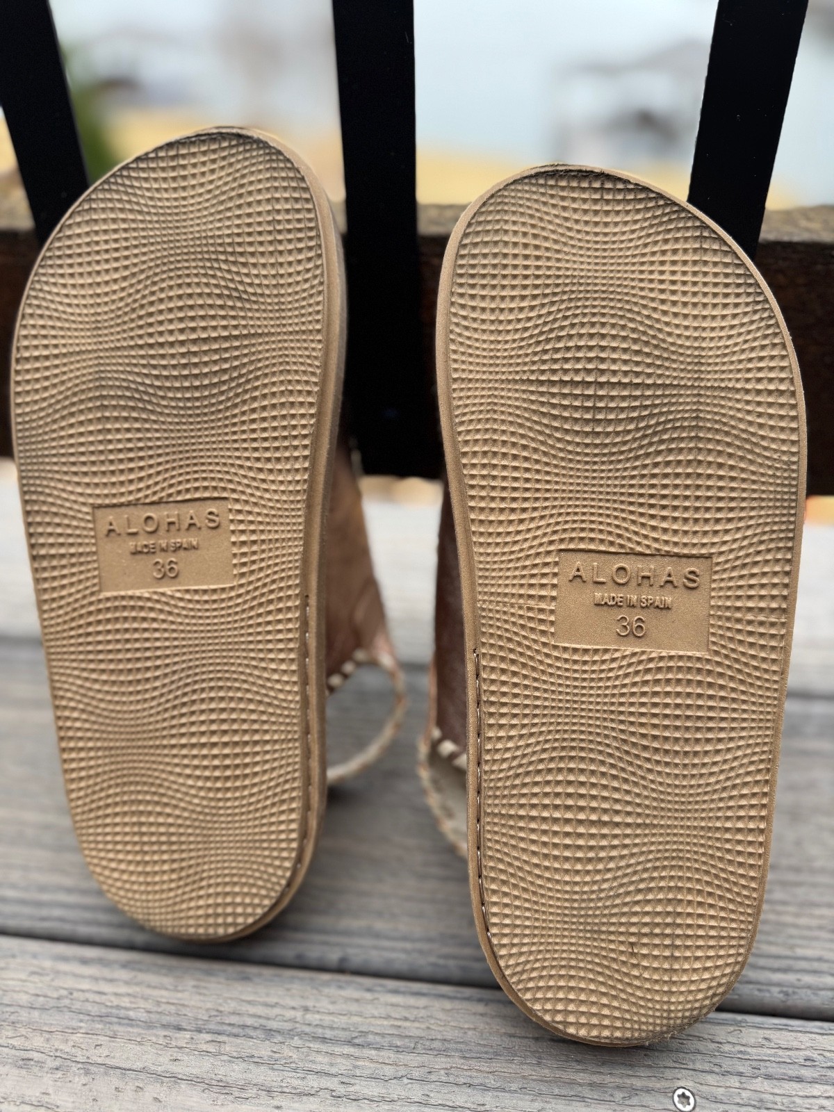 aloha barrel shimmer quartz sandals sin pink/cream cream leather, size 6