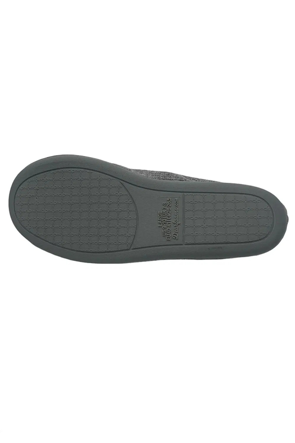 Dearfoams Women’s Chenille Closed-Back Slippers Grey
