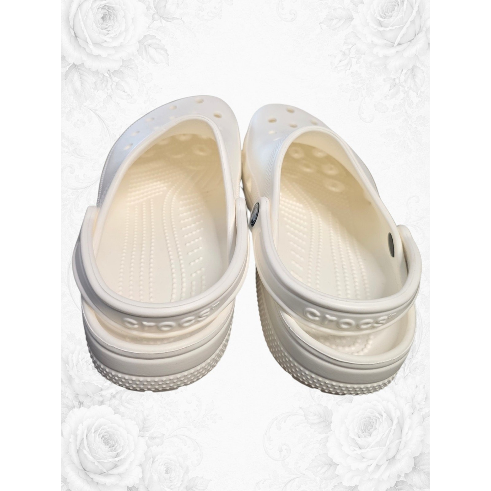Classic Crocs Clogs Bone/Light Grey Unisex Comfort Shoes Size 8 M 10 W NWT