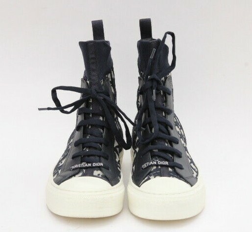 Dior B23 Oblique Knit High Top Womens Sneakers Size 39/US 9 in Deep Blue