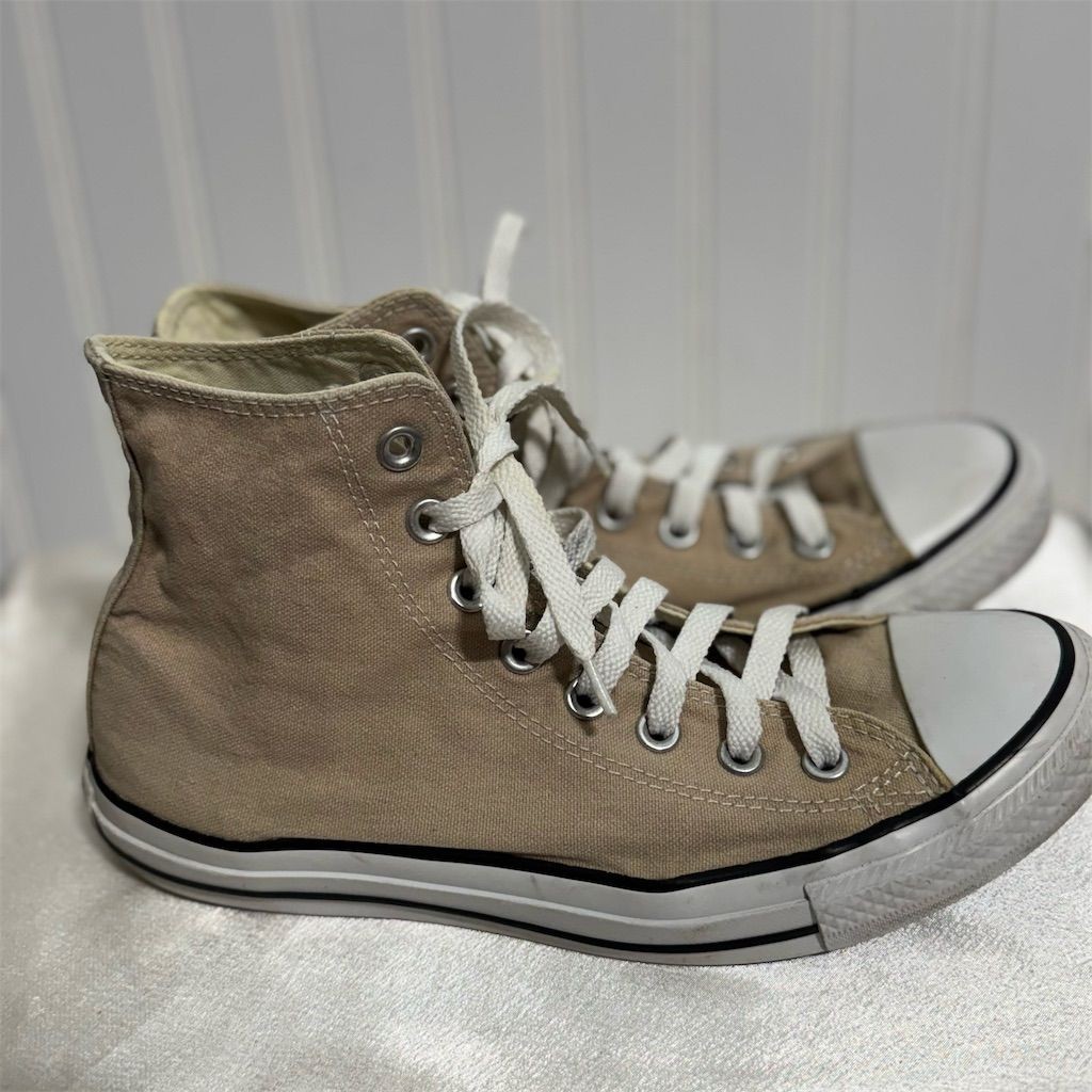 Converse Chuck Taylor All Star High Top Sneakers Khaki Canvas Men’s 7 Women’s 9