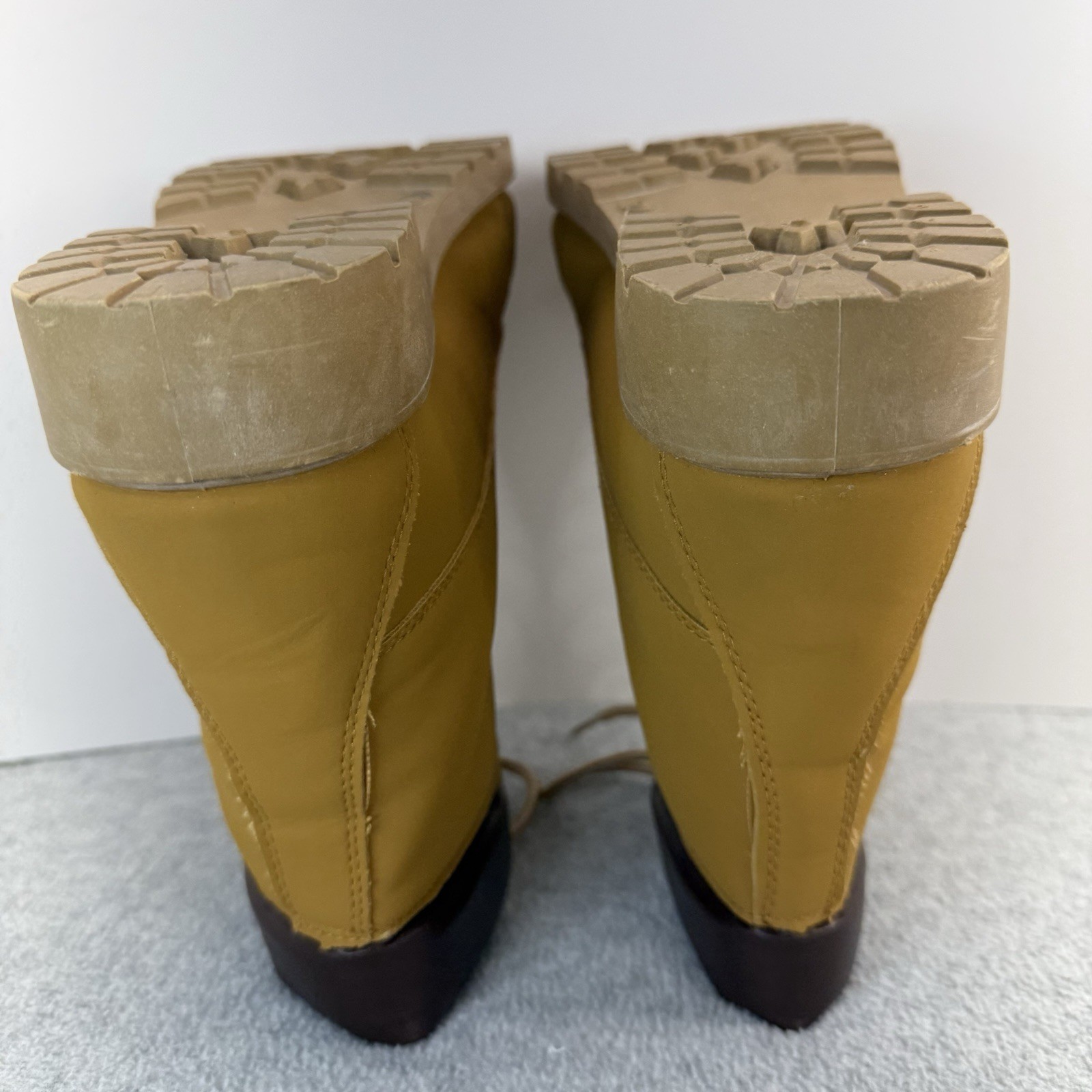 Hiking Work Boots Tan Vegan Leather Women Lace Up Size 8M Charlotte Russe