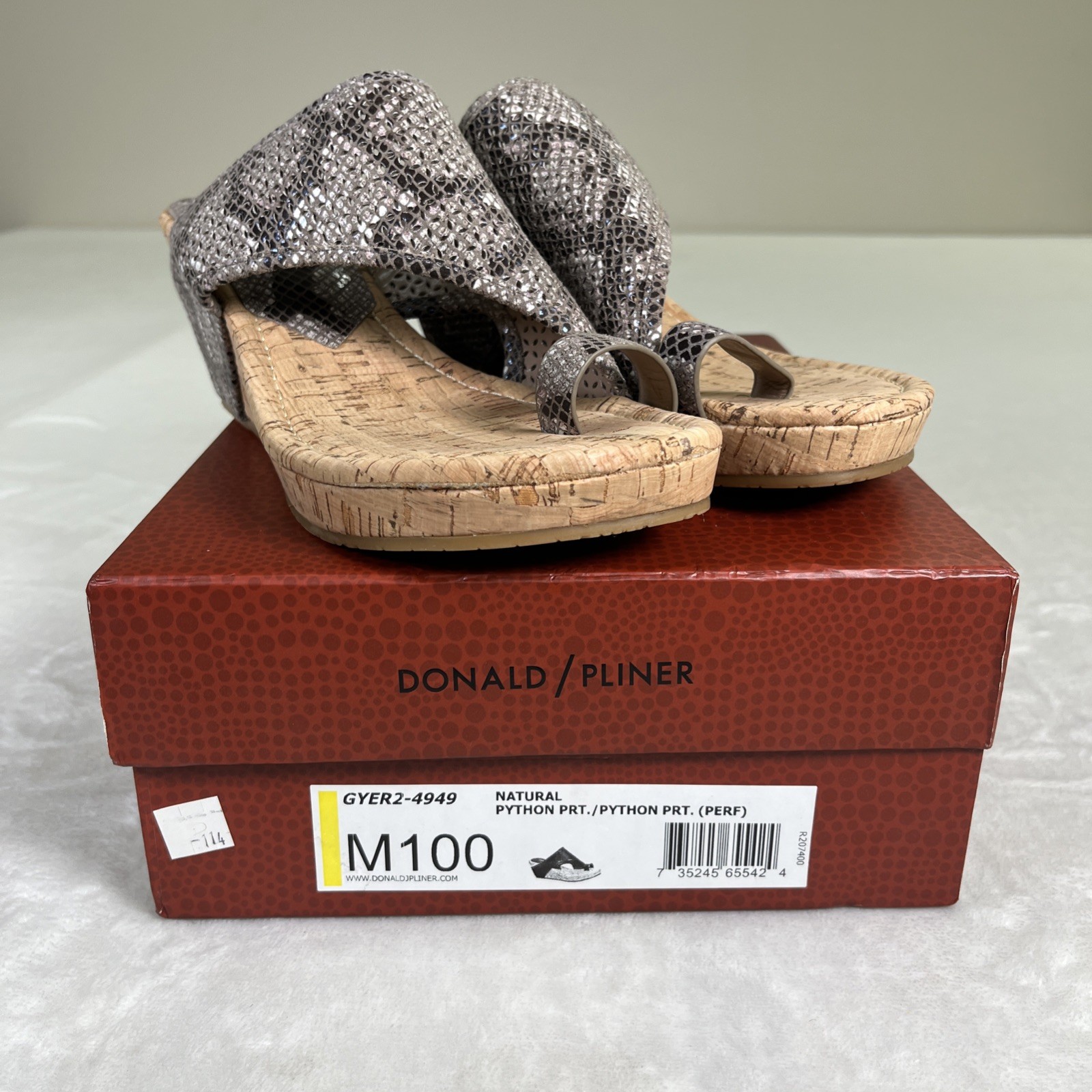 Donald J. Pliner Womens Snake Print Wedge Sandals 10 Medium (B,M) GYER2-4949