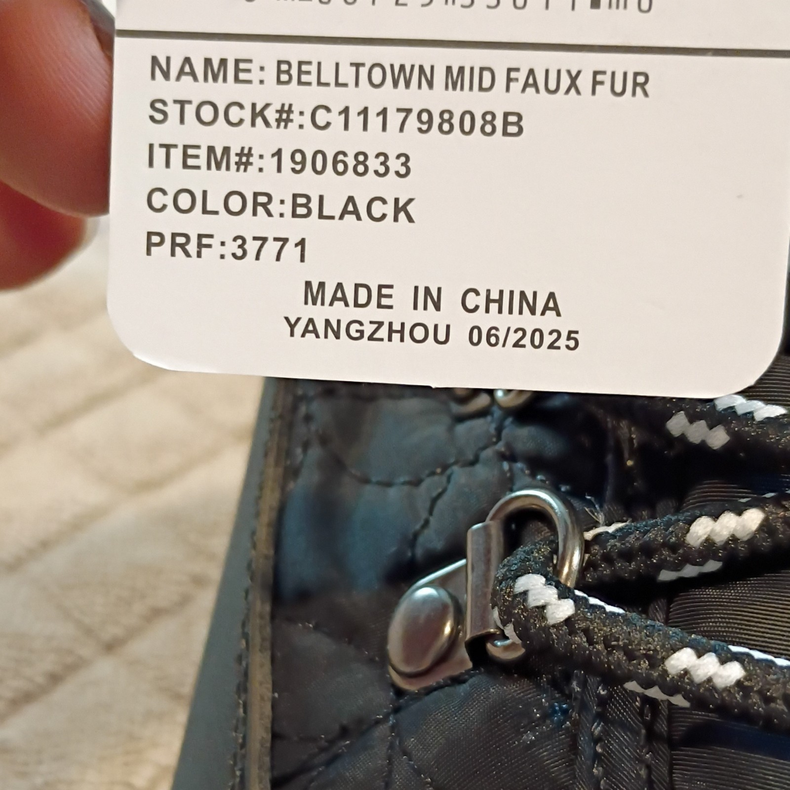 Chooka Women’s Belltown Mid Faux Fur Waterproof Lined Snow Boots Lace Up 8