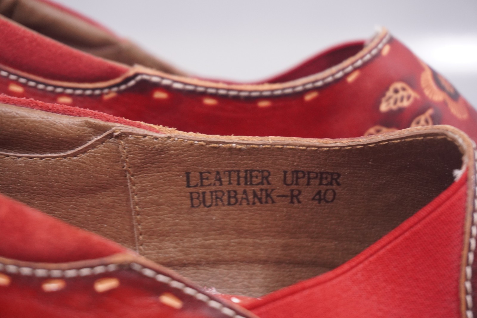 Spring Step Clogs Shoes Womens Sz EU 40 US 9 Burbank Leather Flower Leaf Red
