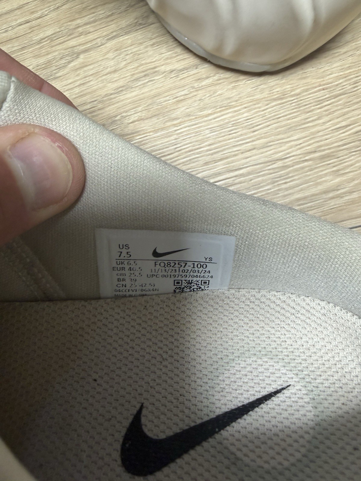 Nike Aqua Turf Water Shoes White Sail Womens 7.5 Slip On FQ8257-100 Beach