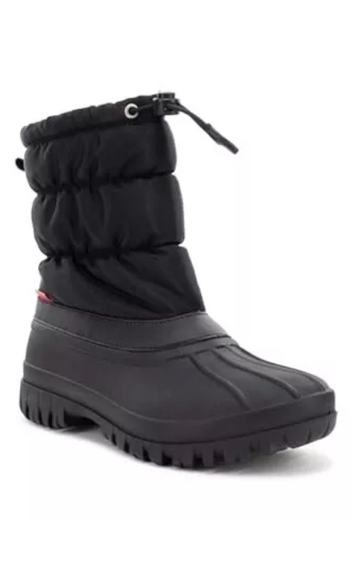 Chooka Women’s Nylon Mid-Calf Winter Snow Boot, Black, 7