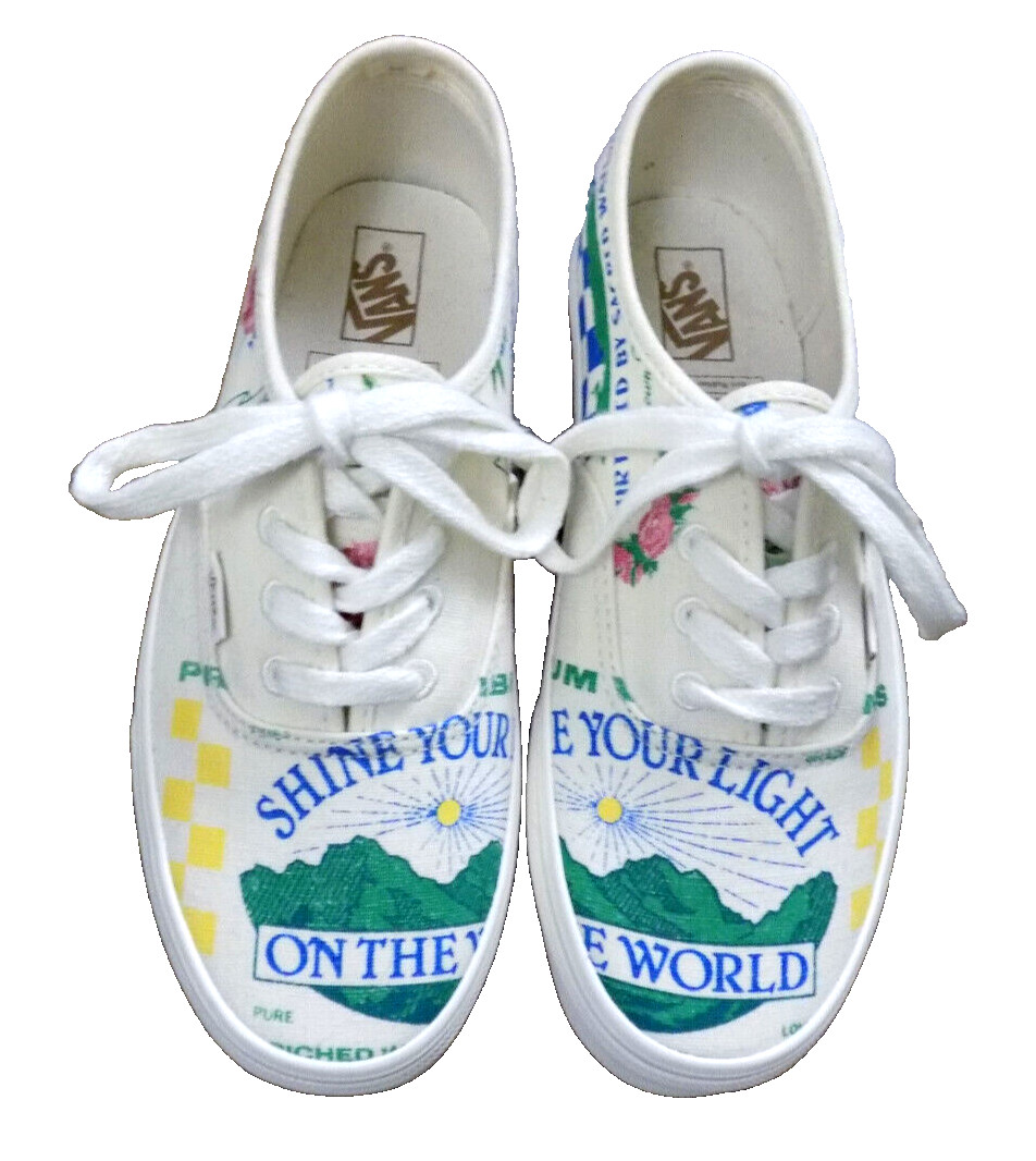 VANS Circle Vee Eco Theory Eco Positivity Shine Your Light 7.5 Sneakers Hemp New