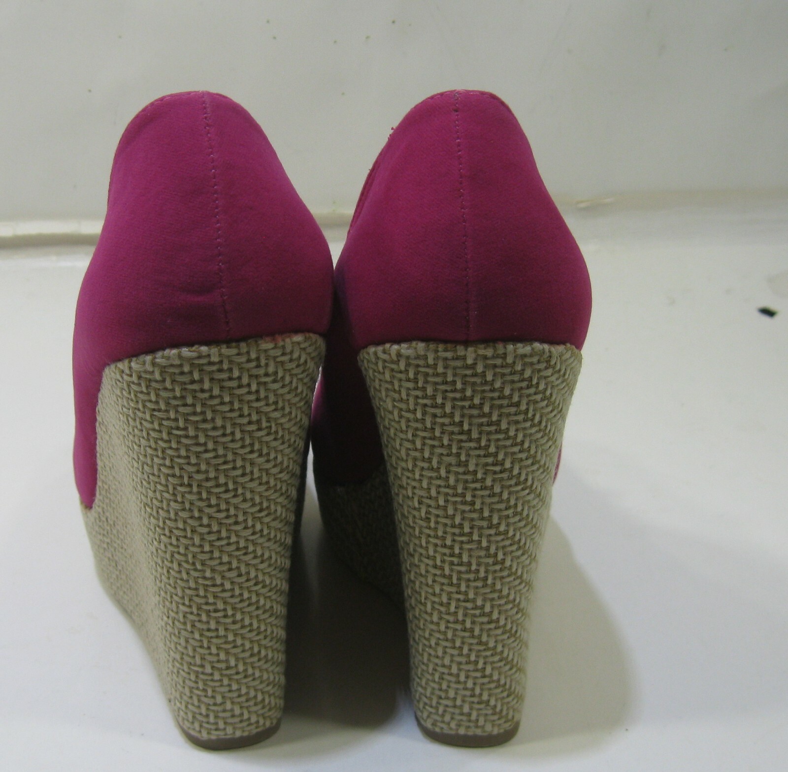 New hot pink 5.5″High Wedge Heel 1.5″platform Round Toe women shoes Size 9.5