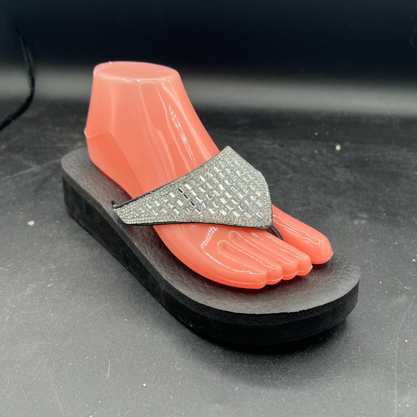 Skechers Women VINYASA Sandal Black Size 8 31601/BLK Yoga Foam Flip Flop [13]